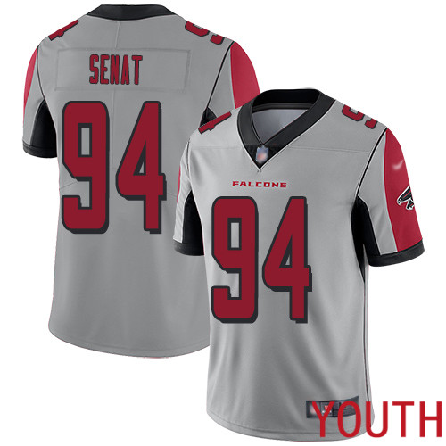 Atlanta Falcons Limited Silver Youth Deadrin Senat Jersey NFL Football #94 Inverted Legend->youth nfl jersey->Youth Jersey
